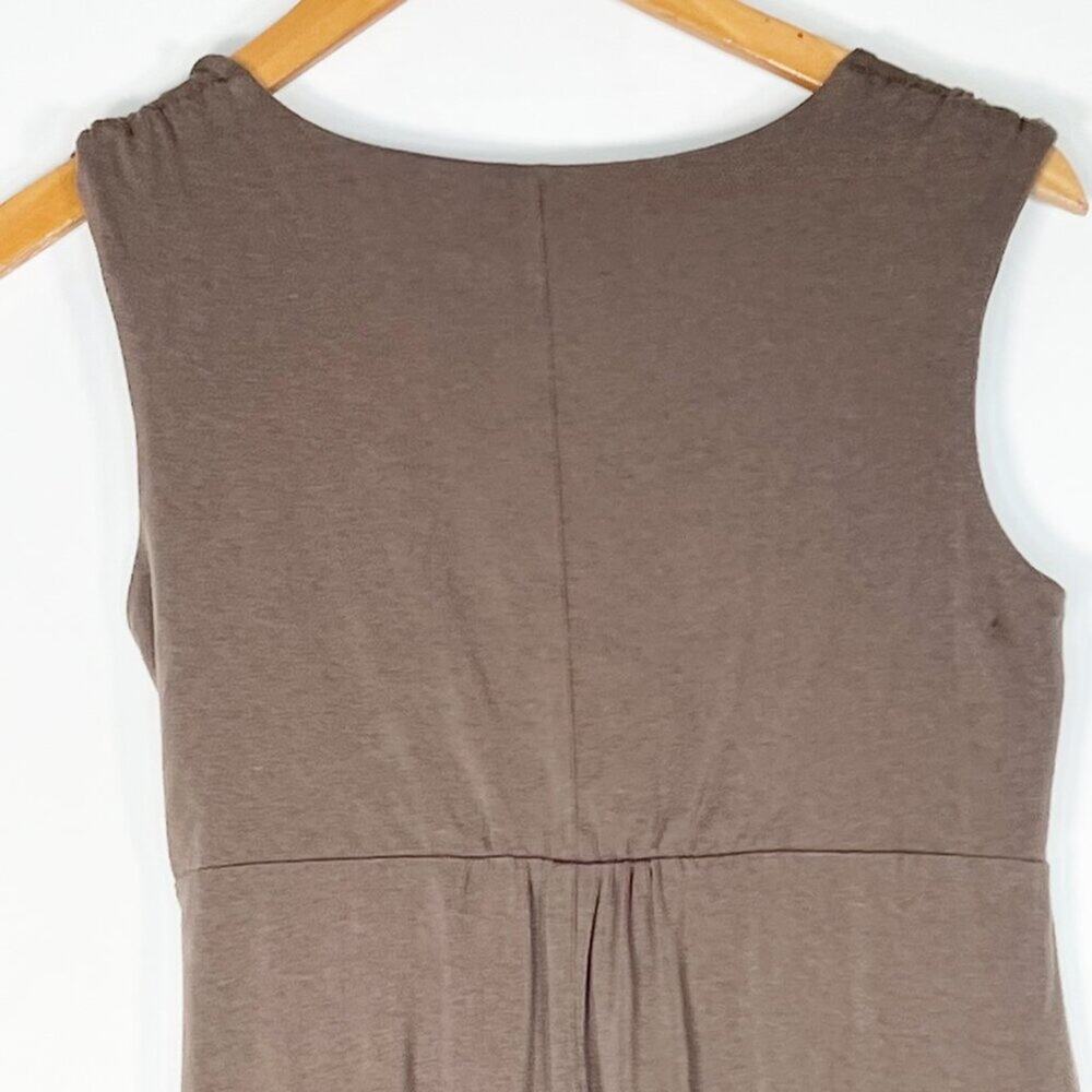 Athleta Brown Sleeveless Wrap-Style Mini Dress - Picture 7 of 10